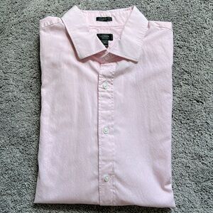 EUC JCREW Crosby 120’s 2 Ply Pink Stripe Shirt Size XL